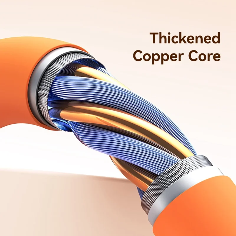 USAMS SJ787 U98 1m USB-C to USB-C Cable PD 60W Fast Charging Silicone Data Cable - White