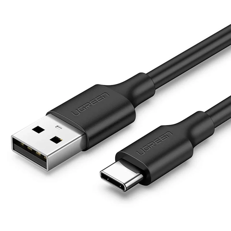 UGREEN US287 60118 2m USB-A to Type-C Cable 3A Fast Charging Data Cable for Phone Tablet - Black