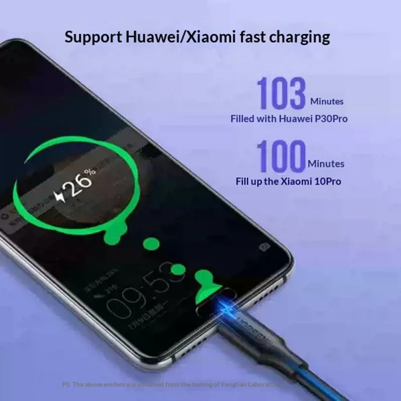 UGREEN US287 60118 2m USB-A to Type-C Cable 3A Fast Charging Data Cable for Phone Tablet - Black
