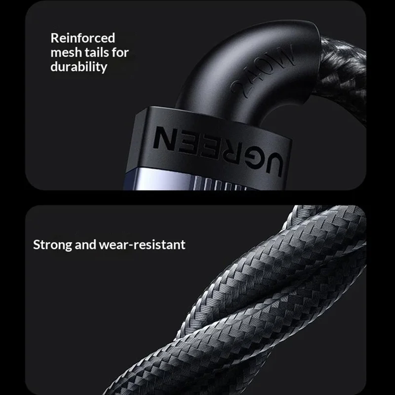 UGREEN L532 65907 1m USB-C to USB-C Cable PD 3.1 240W Fast Charging Nylon Braided Data Cable