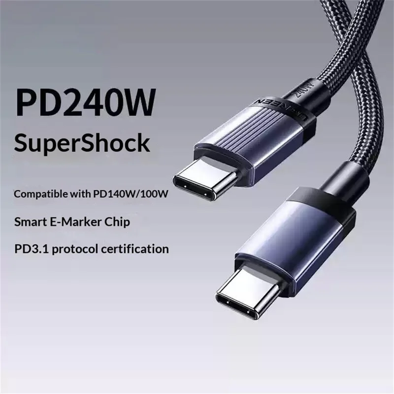 UGREEN L532 65907 1m USB-C to USB-C Cable PD 3.1 240W Fast Charging Nylon Braided Data Cable