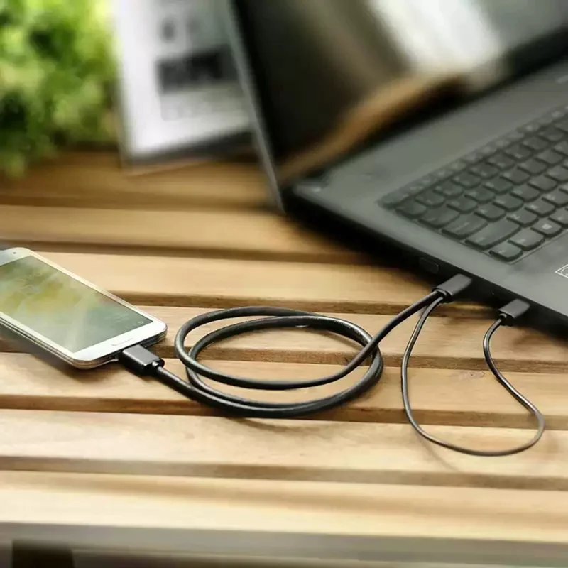UGREEN 90995 25cm Type-C to Micro-B USB 3.0 Cable 3A Fast Charging 5Gbps Data Transfer Wire for External Hard Drive - Black