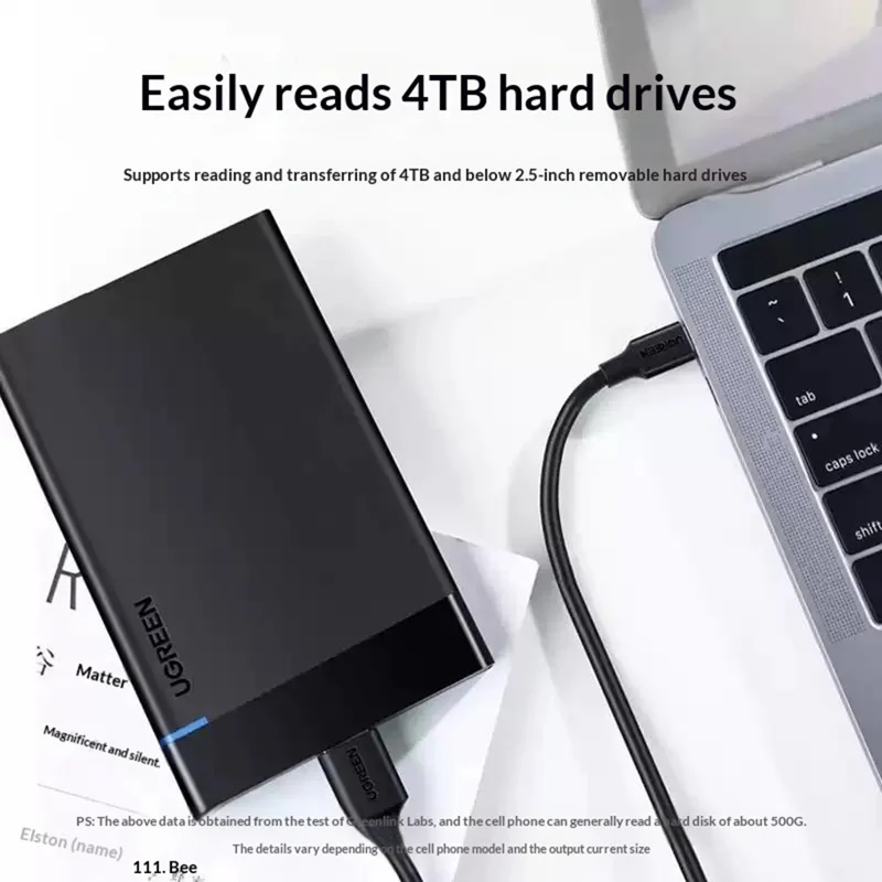 UGREEN 90996 50cm Type-C to Micro-B USB 3.0 Cable 3A Fast Charging 5Gbps Data Transfer Wire for External Hard Drive - Black