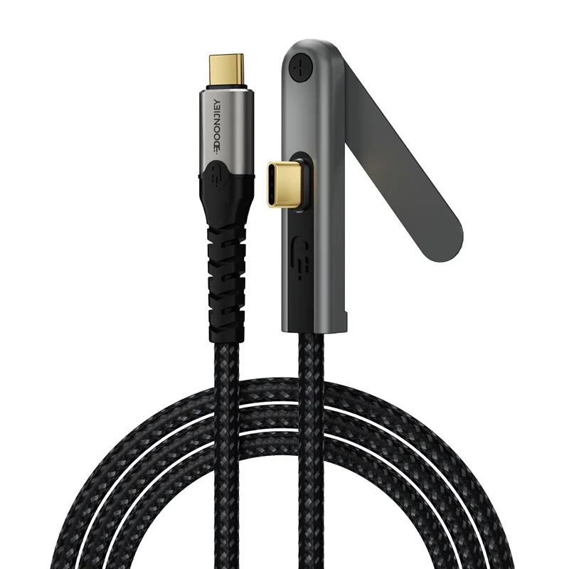 Câble USB-C vers USB-C DOONJIEY 2 m, charge rapide PD 100 W, câble de données 4K / 60 Hz 20 Gbps avec support téléphonique