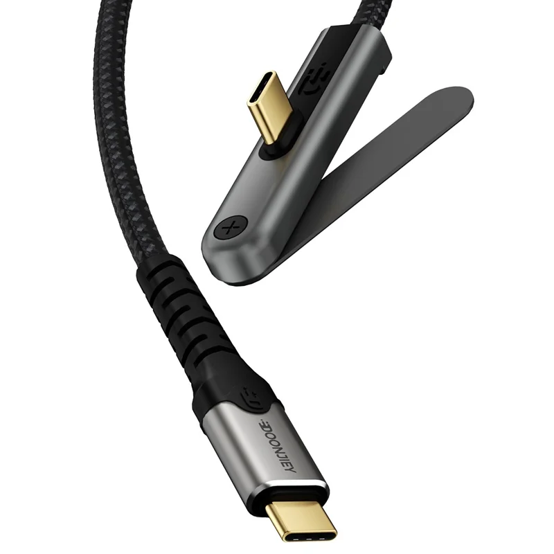 Câble USB-C vers USB-C DOONJIEY 2 m, charge rapide PD 100 W, câble de données 4K / 60 Hz 20 Gbps avec support téléphonique