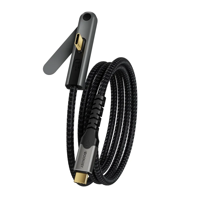 Câble USB-C vers USB-C DOONJIEY 2 m, charge rapide PD 100 W, câble de données 4K / 60 Hz 20 Gbps avec support téléphonique