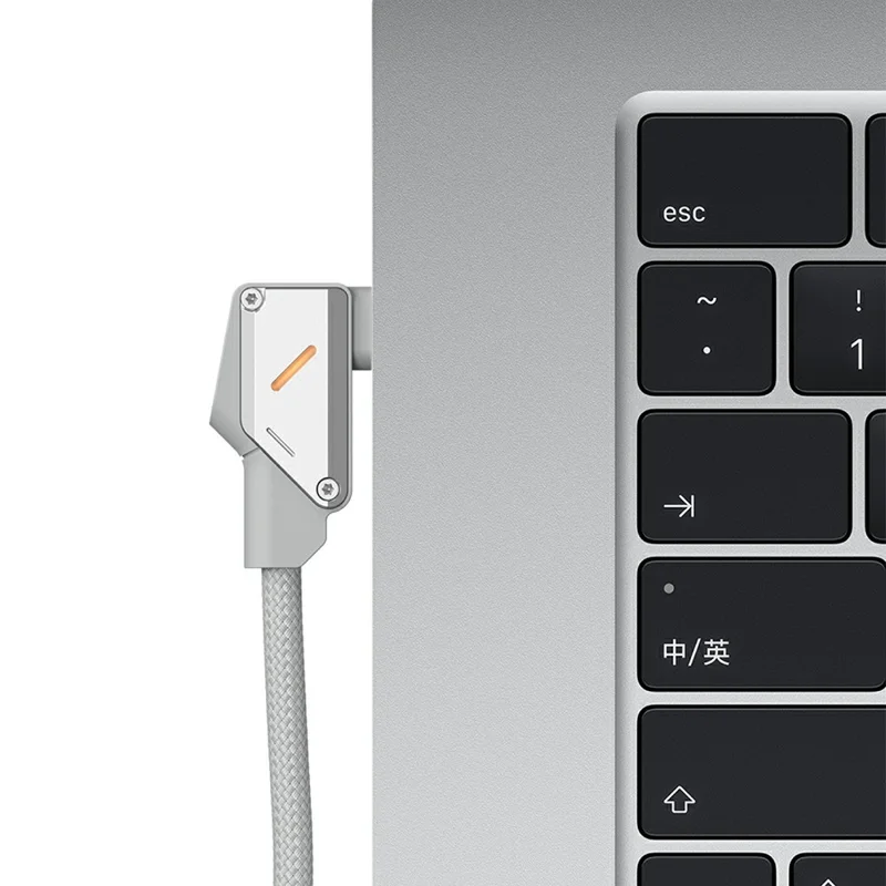 كابل AULUMU M07 بطول 2 متر و240 واط USB-C إلى USB-C، كابل شحن سريع، هيكل من سبائك الألمنيوم - فضي