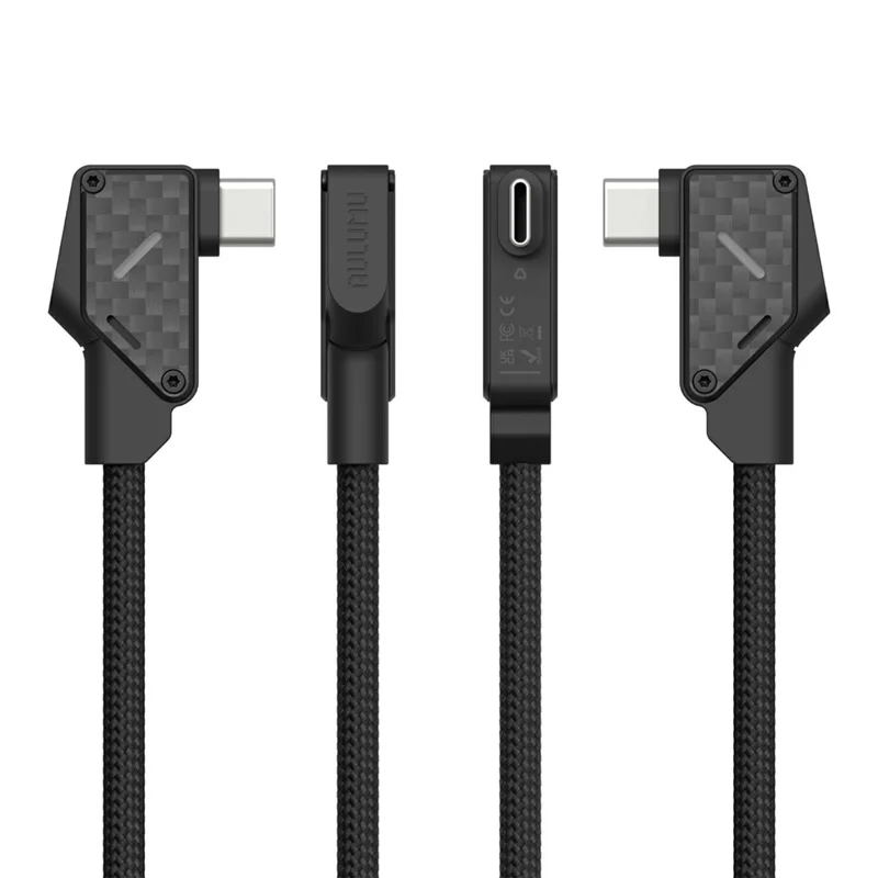 AULUMU M07 1,2 м 240 Вт USB-C – USB-C кабель 40 Гбит/с, кабель для быстрой зарядки, с углеродным волокном – черный