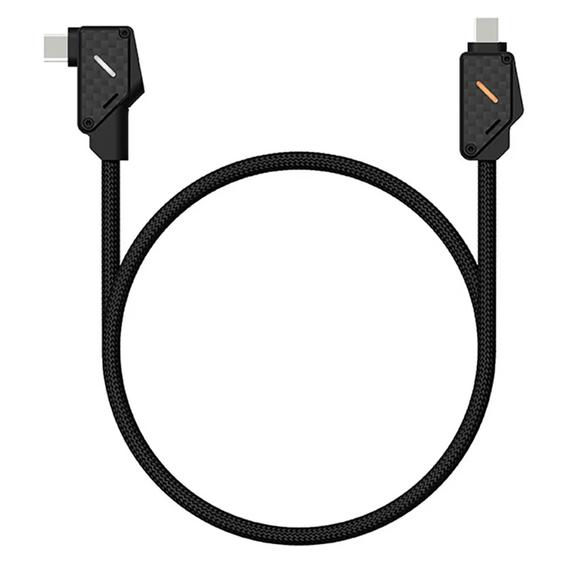 Câble AULUMU M07 2 m 240 W USB-C vers USB-C 40 Gbps Câble de charge rapide et de données, construction en fibre de carbone - Noir