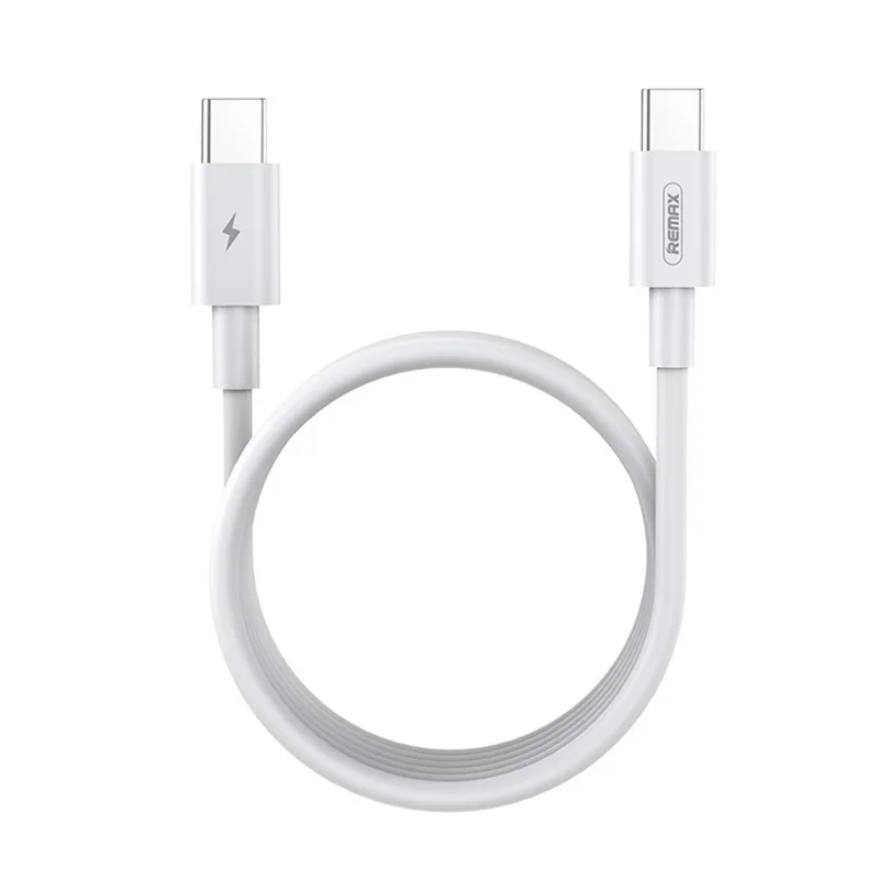 REMAX RC-183C 2m USB-C to USB-C Cable PD 100W Fast Charging Data Cable for Huawei / Xiaomi / Samsung - White