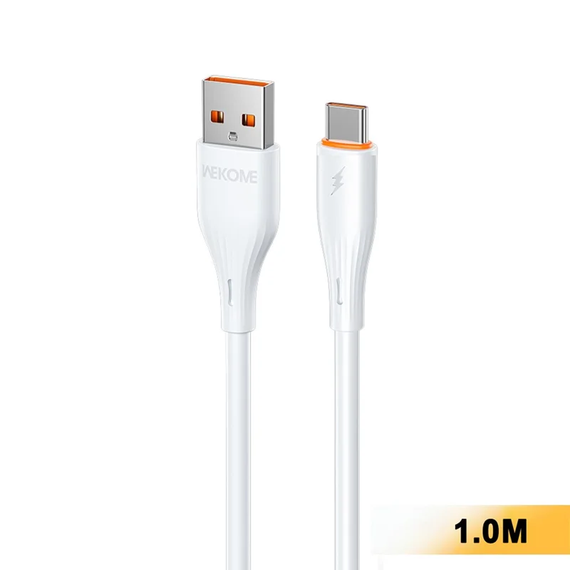 WEKOME WDC-C34a 1m USB-A to Type-C Cable 66W Fast Charging Data Cable for Phone Tablet - White