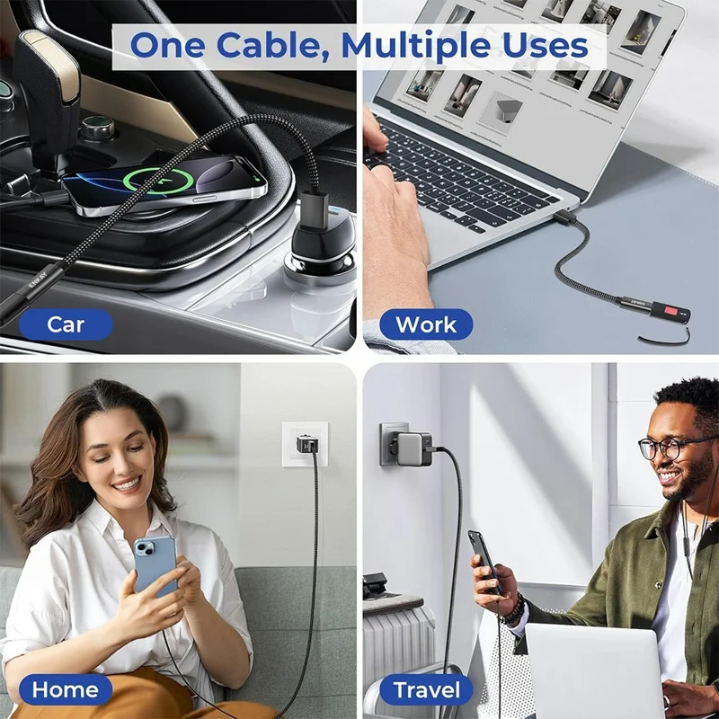 ENKAY ENK-AT136 15cm 10Gbps 60W USB 3.2 Type-C Female to USB-A Male Adapter Cable - Black