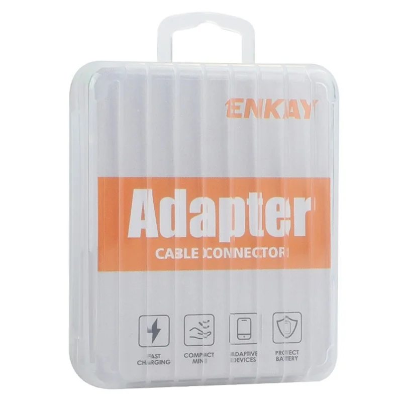ENKAY ENK-AT136 15cm 10Gbps 60W USB 3.2 Type-C Female to USB-A Male Adapter Cable - Black
