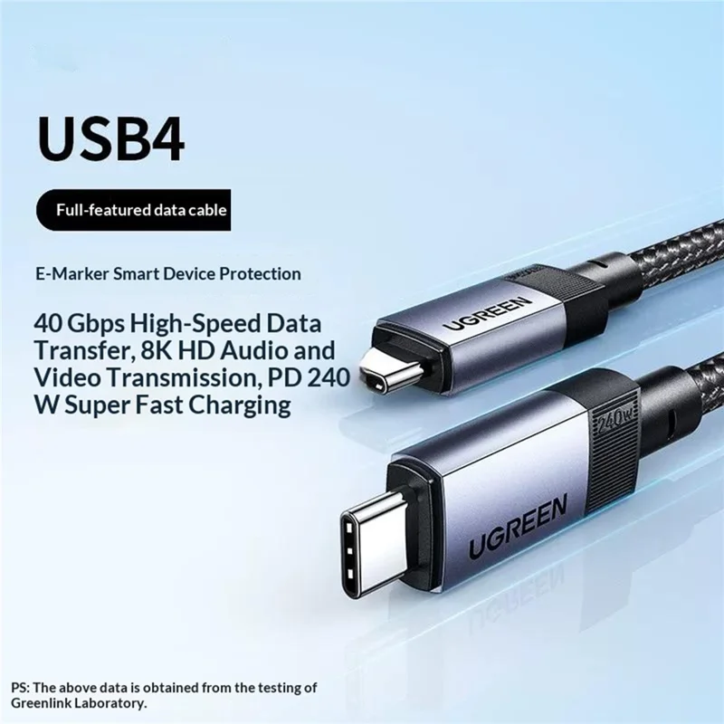 UGREEN L705 1m USB4 Gen3 Full-Featured USB-C Data Cable 40Gbps 8K / 60Hz PD 240W Fast Charging Cord