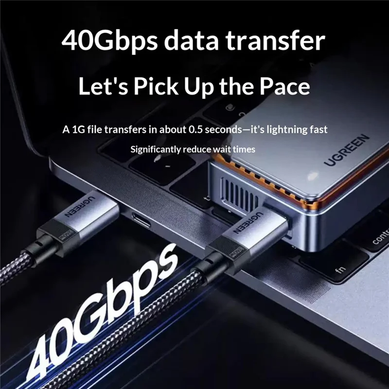 UGREEN L705 1m USB4 Gen3 Full-Featured USB-C Data Cable 40Gbps 8K / 60Hz PD 240W Fast Charging Cord