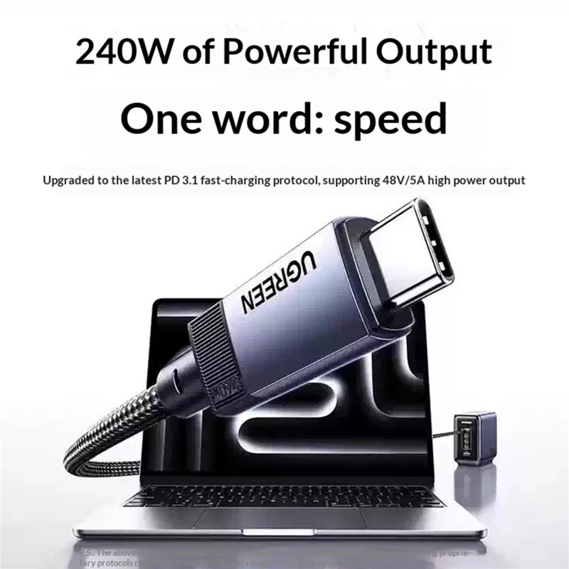 UGREEN L705 1m USB4 Gen3 Full-Featured USB-C Data Cable 40Gbps 8K / 60Hz PD 240W Fast Charging Cord
