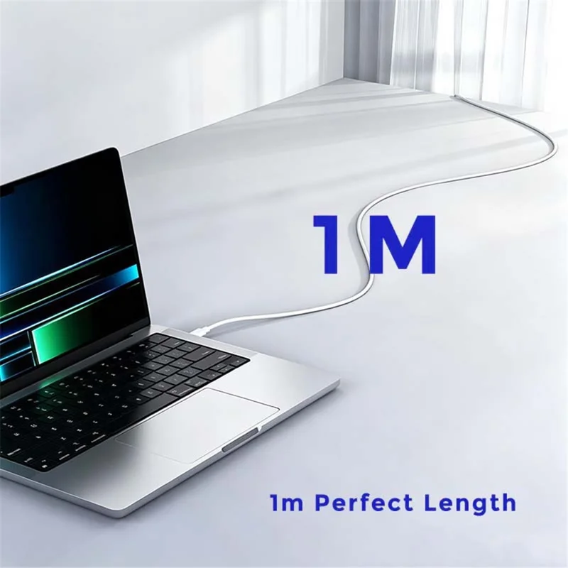 D-POWER F6002 1 м кабель данных USB-A — USB-C, зарядный кабель 2A для смартфона, планшета — белый