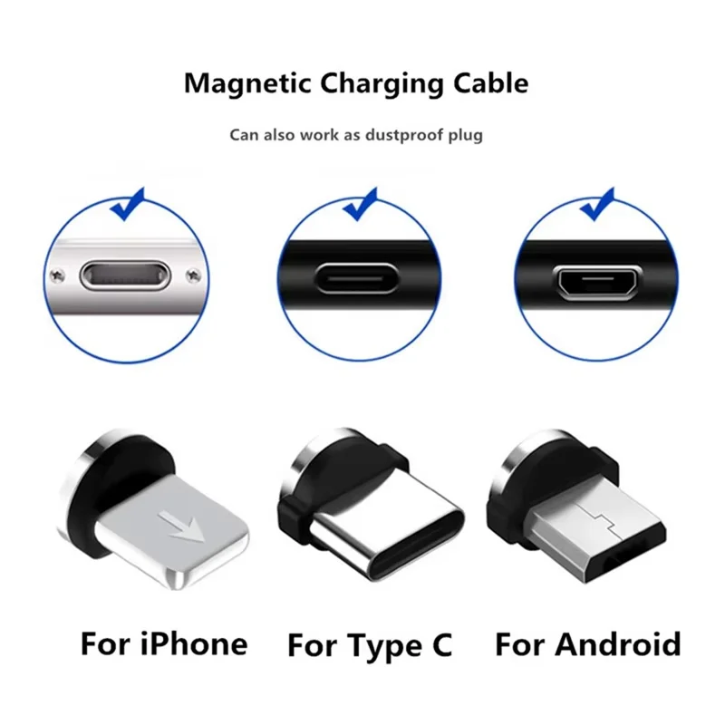Магнитный переходник для зарядки Micro USB, пылезащитная заглушка, разъем, совместим с магнитным кабелем для зарядки