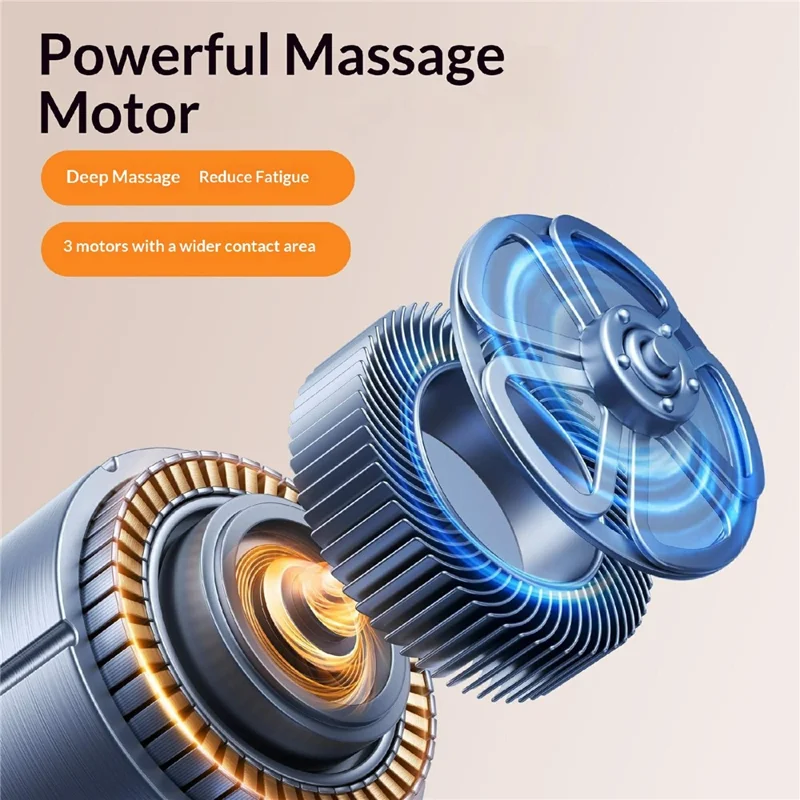 1.45m 3-Mode Massage Type-C to Type-C Cable Neck Hanging PD 100W Fast Charging Cable - Blue