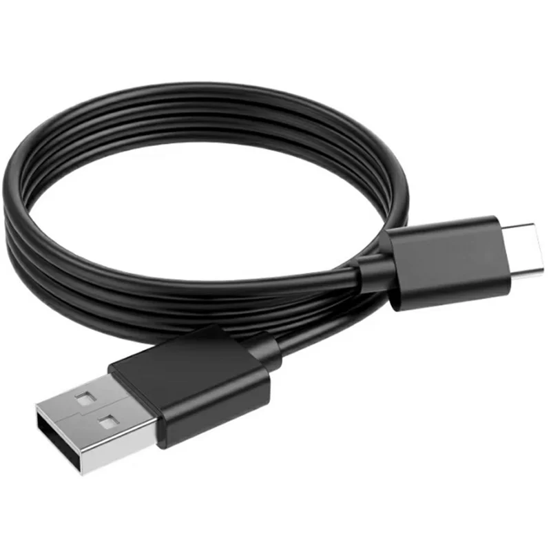 2m USB 2.0 to Type-C Data Transfer Cable 2A Charging Wire for iPhone / Samsung / Xiaomi - Black