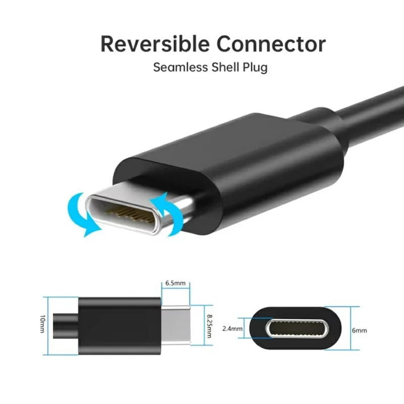 2m USB 2.0 to Type-C Data Transfer Cable 2A Charging Wire for iPhone / Samsung / Xiaomi - Black