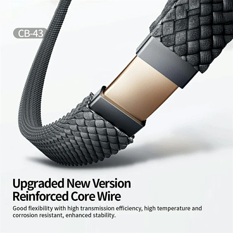 CELEBRAT CB-43C 2m USB-C to USB-C Braided Cable PD 240W Fast Charging 480Mbps Data Transfer