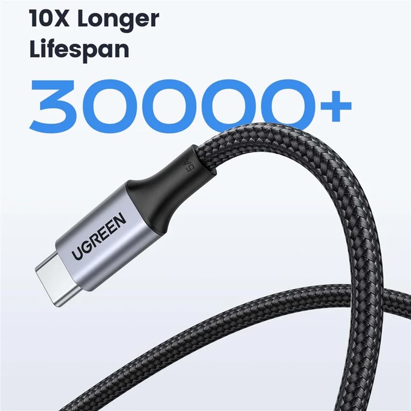 Cavo UGREEN US316 PD 3.0 100 W Ricarica Veloce USB-C a USB-C 480 Mbps Trasferimento Dati Cavo in Nylon Intrecciato