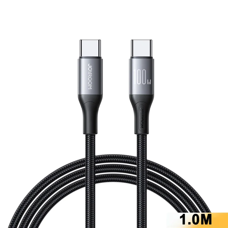 JOYROOM S-A28 1m USB-C to USB-C PD 100W Fast Charging Cable Nylon Braided Data Sync Cord