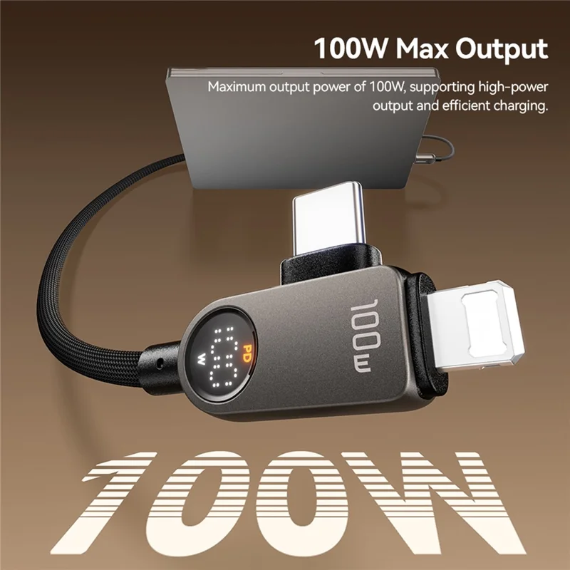 ESSAGER ES-X88 25cm 2 in 1 Type-C to Type-C + IP Cable 100W Power Display 480Mbps Data Cord - Genmetal Grey