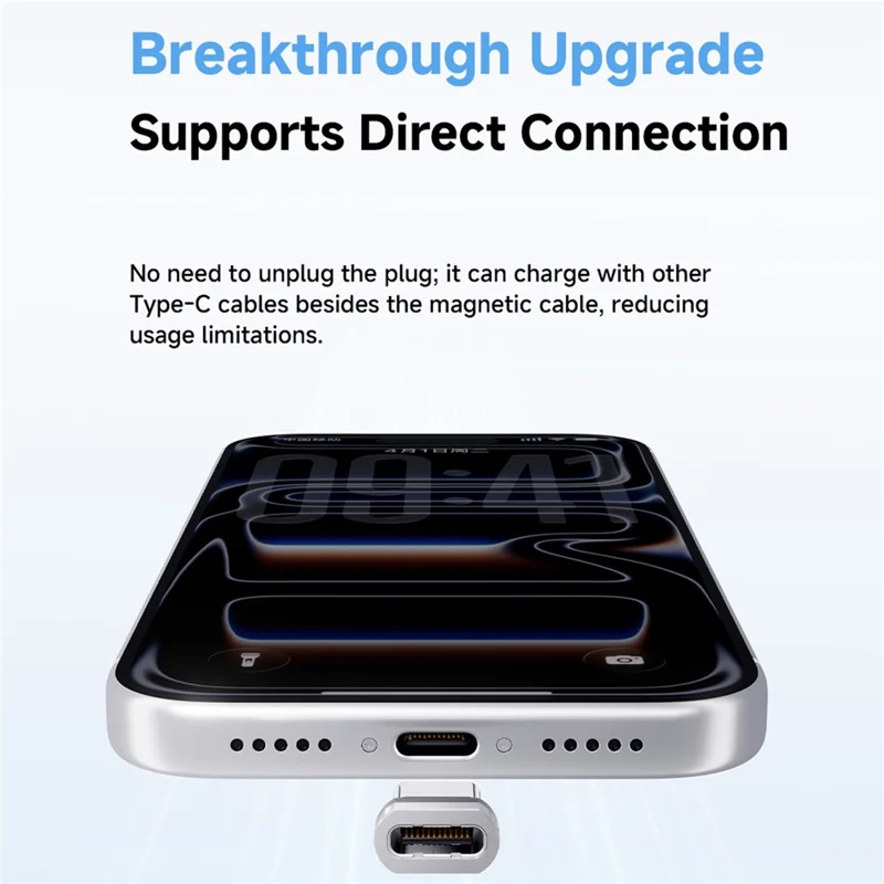 ESSAGER ES-X95 2m Magnetic Type-C to Type-C Charging Data Cable 240W 480Mbps Data Cord - Grey