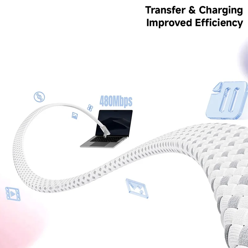 ESSAGER ES-X85 1 м кабель данных с изогнутым разъемом Type-C – Type-C, 100 Вт, 5 А, USB 2.0, 480 Мбит/с, черный