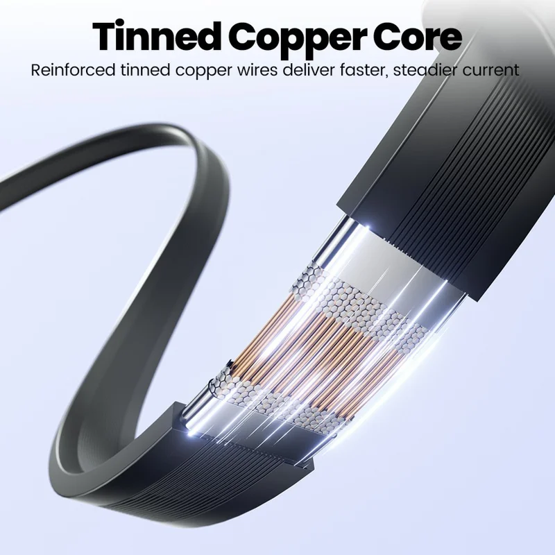TOOCKI TX131C2 1m 100W Fast Charging USB-C to USB-C Retractable Data Cable with Braided Lanyard - Black