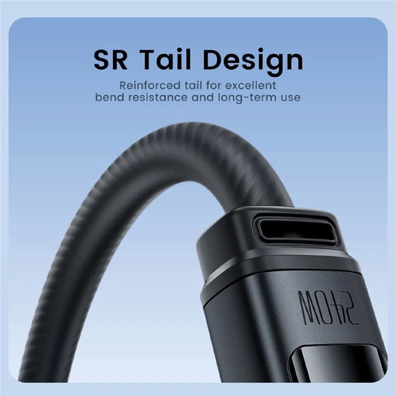 Câble de Chargement Rapide TOOCKI TX113C4 1 m USB-C vers USB-C 240 W, Affichage Numérique 480 Mbps - Noir