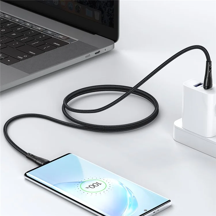 Mcdodo Nylon Trenzó 0.2M USB-C a USB-C Cable de Carga Rápida Para Samsung Huawei Xiaomi