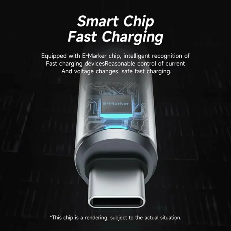 HAGIBIS SX03S 1m USB-C Cable 240W PD3.1 480Mbps LED Display Charging Data Cable - Tarnish