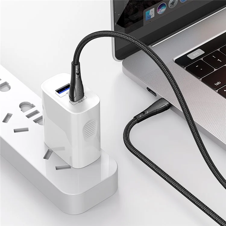 MCDODO para iPhone 15 Series Nylon Braided 1.2M USB-C a USB-C Cable de Carga Rápida para Samsung Huawei Xiaomi