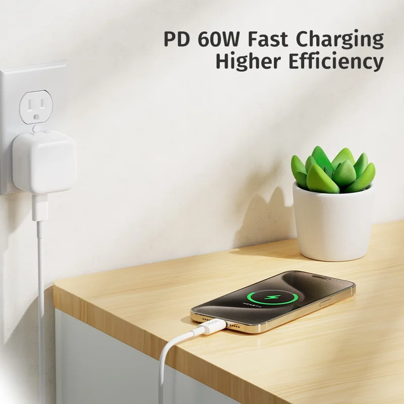 ROCK P8 1m USB-C to USB-C Cable 2A Fast Charging Data Transfer Cord - White