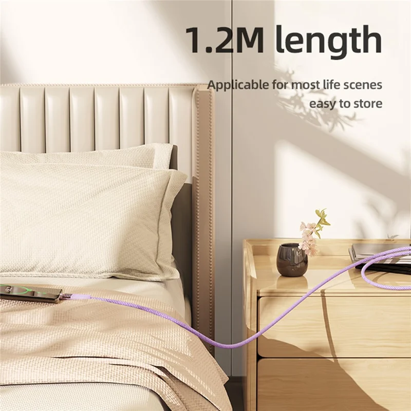 ROCK 1.2m USB-A to USB-C Cable 100W 6A 480Mbps Aluminum Alloy + Nylon Braided Charging Data Cable - Black