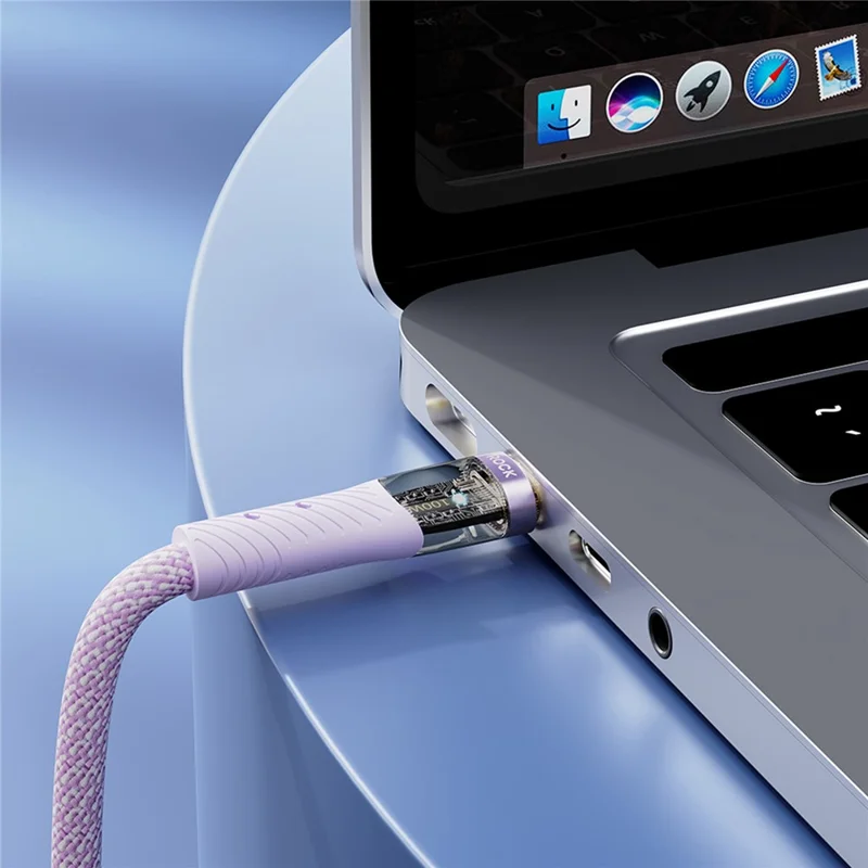 ROCK 1.2m USB-A to USB-C Cable 100W 6A 480Mbps Aluminum Alloy + Nylon Braided Charging Data Cable - Black