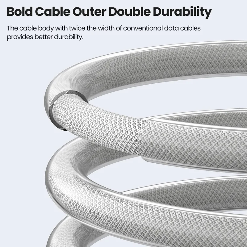 TOOCKI TQ-X84A2 2m USB-A to USB-C Cable LED Digital Display PD 66W Fast Charging Data Transfer Braided Cable - White