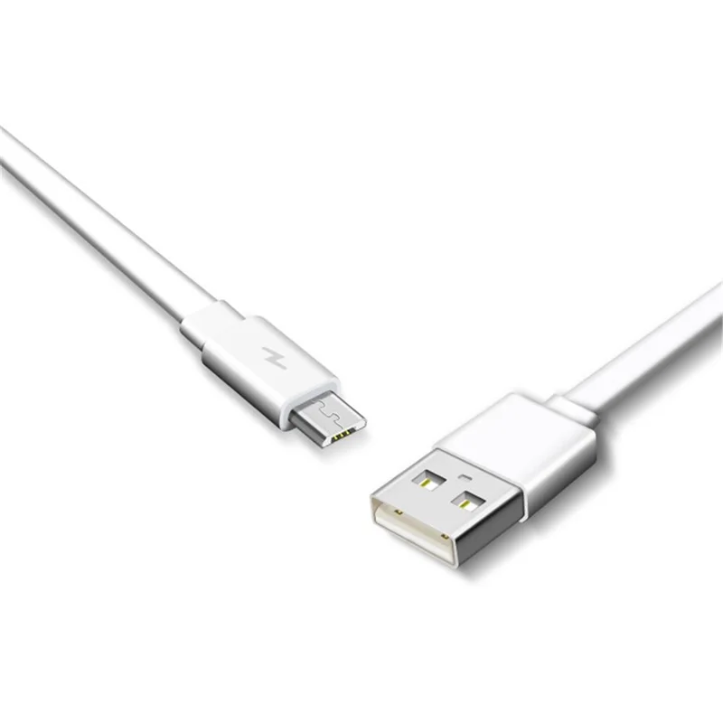 KELI 318mm USB to Micro USB Cable Ultra Thin Flat 480Mbps Data Sync Charging Cord - White