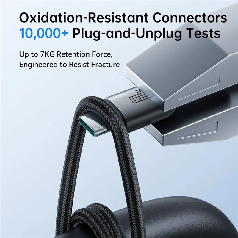 JOYROOM S-A9U 1m USB-A to Type-C Cable 3A 480Mbps Nylon Braided Fast Charging Data Transfer Cord - Black