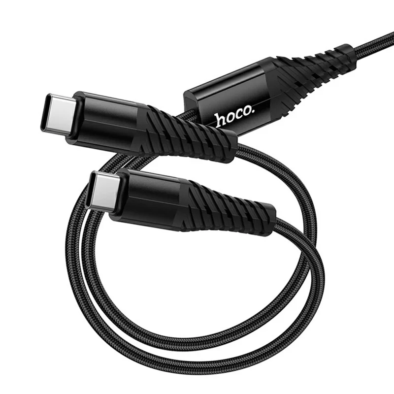 HOCO X123 1m Type-C to Type-C + Type-C Charging Cable 2 in 1 Cord, No Data Transfer - Black