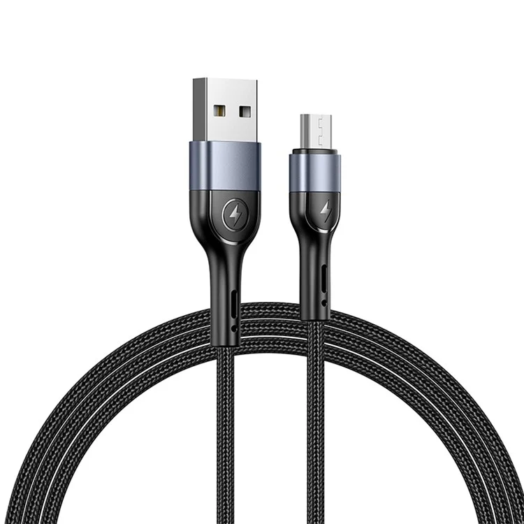 USAMS Uss-sj450 U55 Micro USB Nylon Tressé Câble de Données de Charge, 1m [30pcs / Set] - le Noir