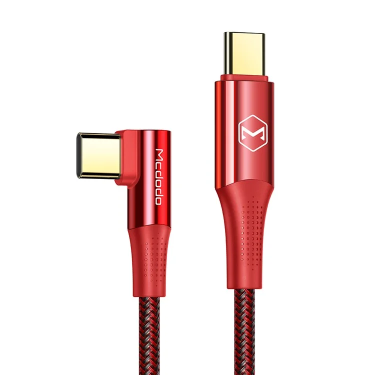 MCDODO CA-832 ​​100w Tipo-c a Tipo c Firefox Serie Cable de Carga de Cable de Carga Rápida Cable de Datos de Diseño, 1.2 Metros - Rojo