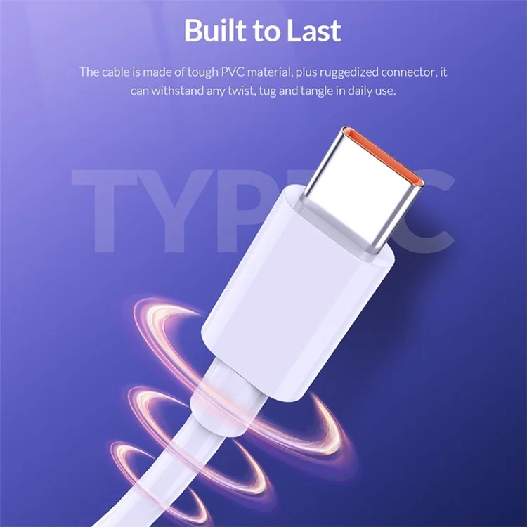 6A USB3.0 Male to Type-C Male Data Cable, 2m