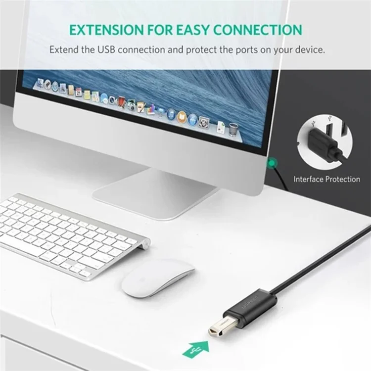 UGREEN 5m USB 2.0 Male to Female Signal Amplifier Extension Cable Cord for Printer Computer Laptop