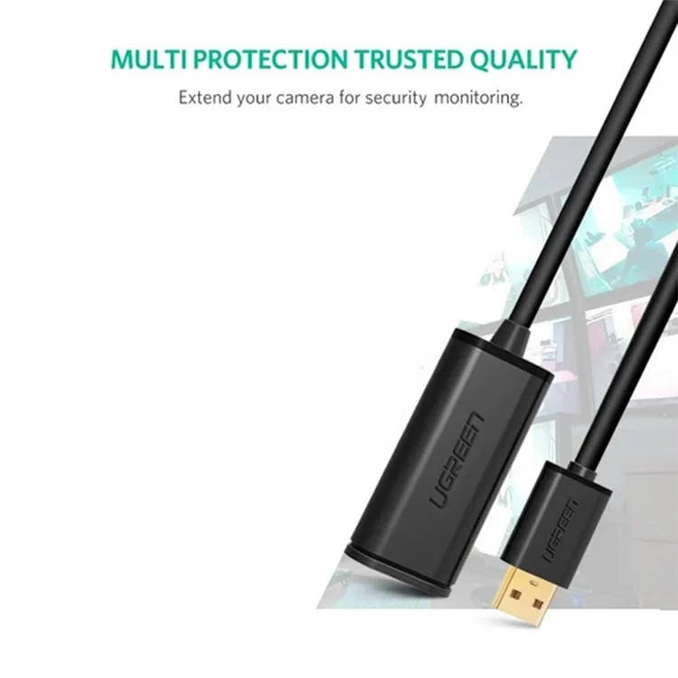 UGREEN 5m USB 2.0 Male to Female Signal Amplifier Extension Cable Cord for Printer Computer Laptop