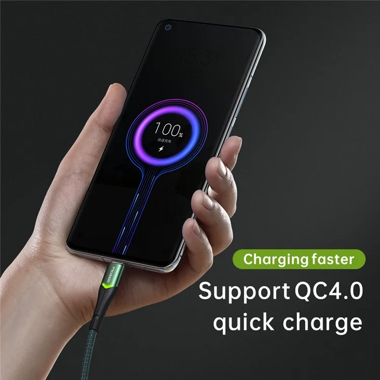 MCDODO MDD CA-7960 pour série iPhone 15 Câble Type-C 1m Charge rapide Chargeur de téléphone Cordon de données pour Xiaomi Samsung Huawei - Vert