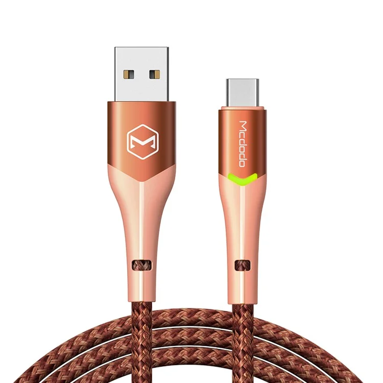 MCDODO MDD CA-7960 for iPhone 15 Series 1m Type-C Cable Fast Charge Phone Charger Data Cord for Xiaomi Samsung Huawei - Orange